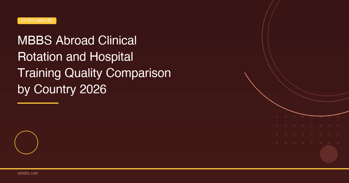 MBBS Abroad Clinical Rotation and Hospital Training Quality Comparison by Country 2026